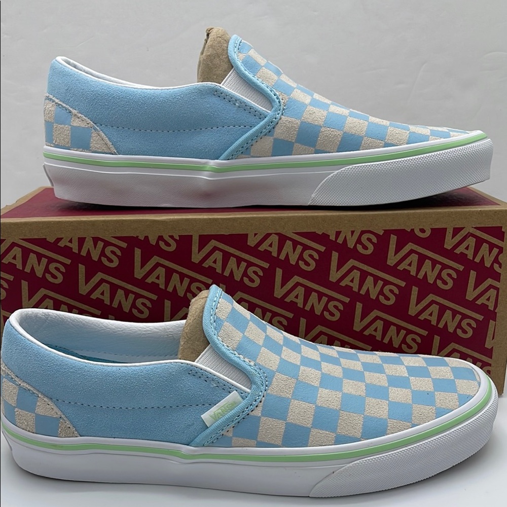 Vans WMNS Blue Cream Sneakers Classic Slip-On
Checkerboard Crystal Blue